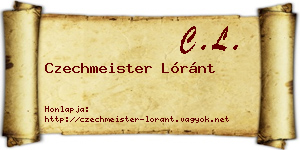 Czechmeister Lóránt névjegykártya