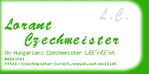 lorant czechmeister business card